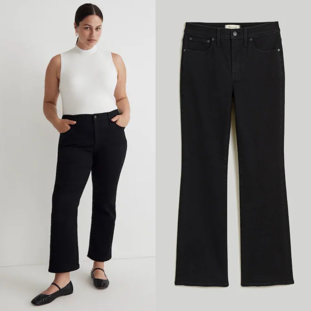 Madewell Kick Out Crop Jeans Black